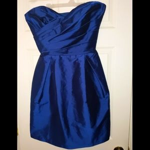 Alfred Sung Blue Dress Strapless Dress